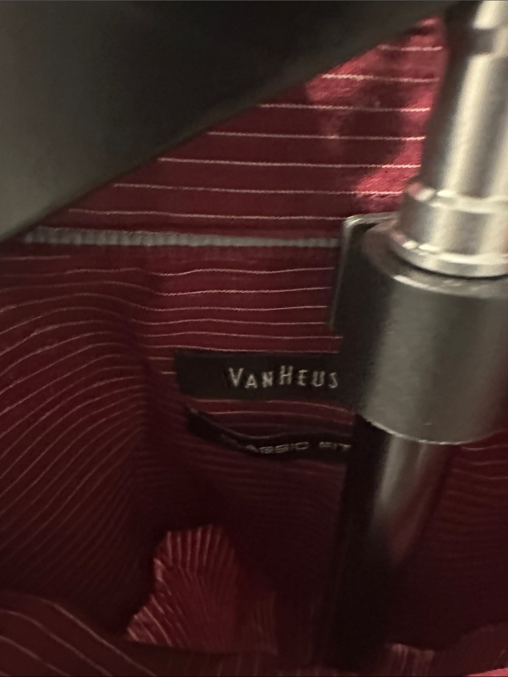 Men's Burgundy Button-Down Shirt by - Picture 3 of 4